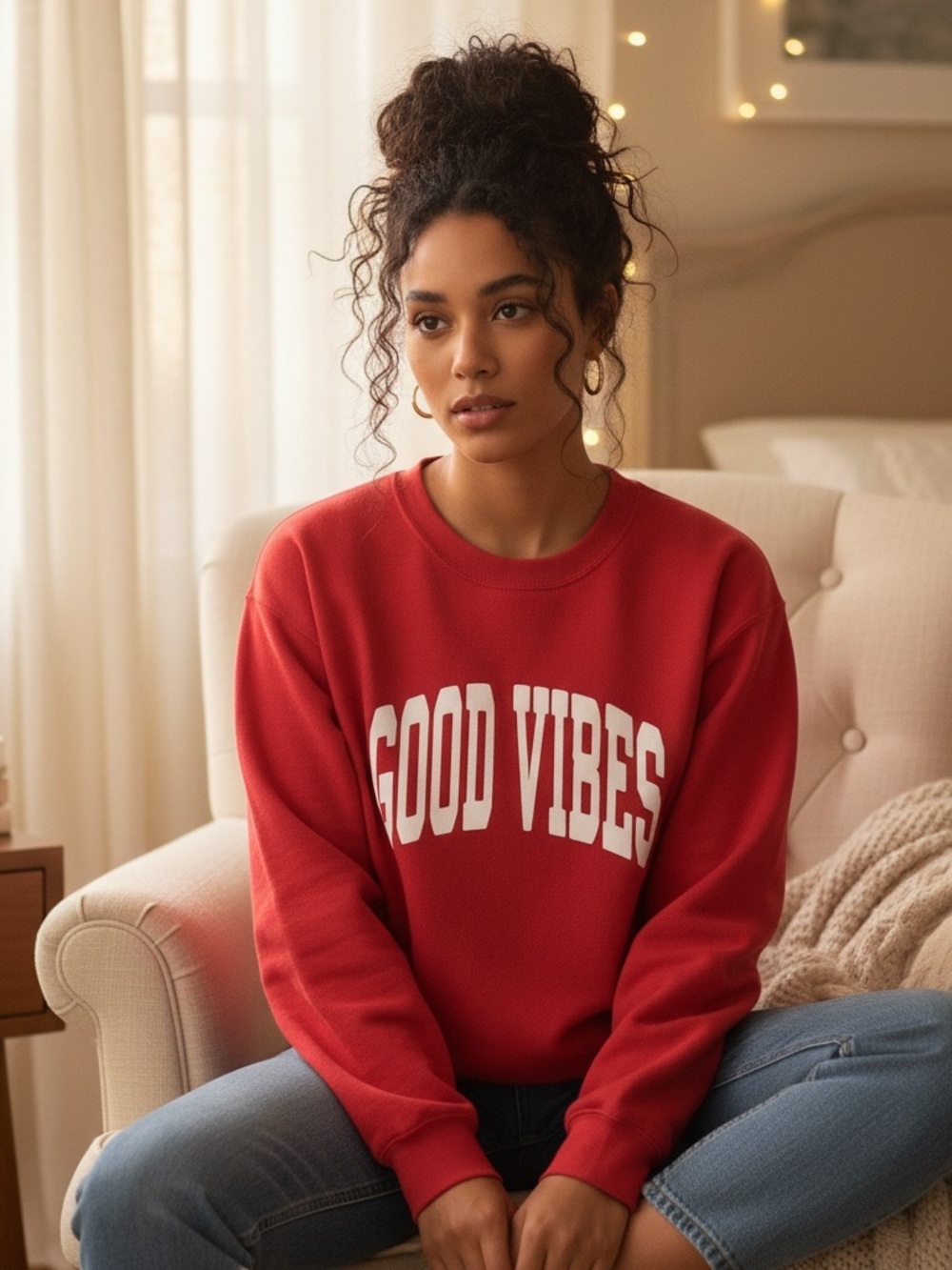 NEW Old Navy Good Vibes Graphic Sweatshirt